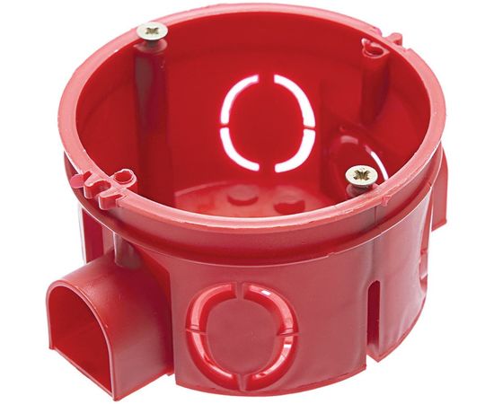 Подрозетник с кабель-каналом для сплошных стен STEKKER красный, EBX20-01-1 A3A647-003 39293 