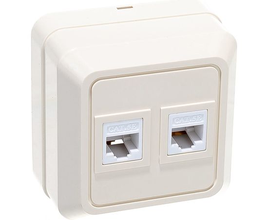 Компьютерная розетка UNIVersal Олимп 2-ая слоновая кость ivory 1074 