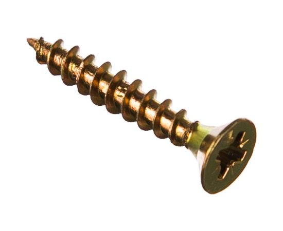 Универсальный саморез Tech-Krep 25х4,0 мм 200 шт желтый, коробка с окном 102242 