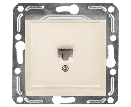 Одноместная розетка Volsten V01-12-F12-M, RJ-11, Magenta Crema, 9055 