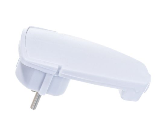 Угловая вилка STEKKER плоская с кольцом, с заземлением, 250В,16A, IP20, белая, PPG16-45-202 39039 