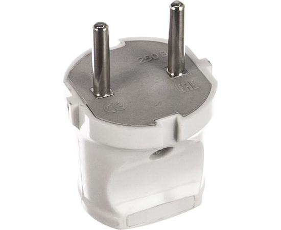 Прямая вилка STEKKER с заземляющим контактом, пластик 250В, 10A, IP20, белая, PPG10-43-201 32855 