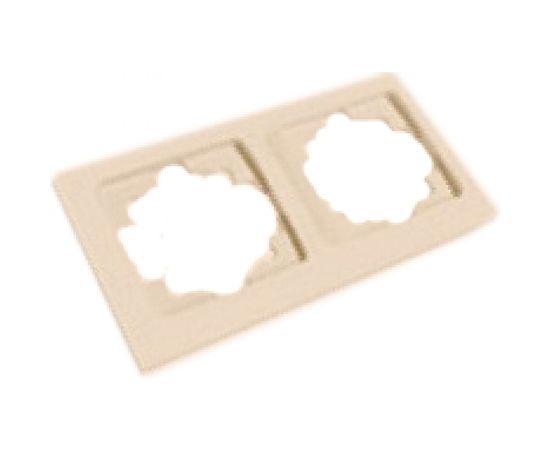 Двухпостовая вертикальная рамка, слоновая кость TDM Лама SQ1815-0133 