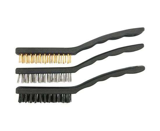 Набор металлических щеток VOREL 170мм, медная, стальная, нейлоновая 06963 