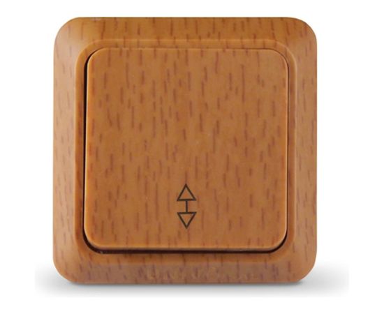 Выключатель UNIVersal Олимп 1 клавиша, проходной, бук 7946697 