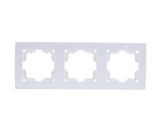Трехместная горизонтальная рамка, белая UNIVersal Бриллиант 7947489 