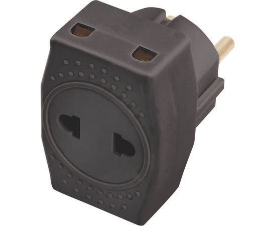 Сетевой 3-местный компактный разветвитель STEKKER без заземления, ADP10-16-20, черный 39295 