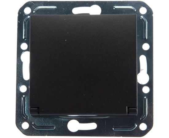 Бытовая розетка с заземлением и крышкой Volsten V01-14-R18-M Magenta Nero, 10000 