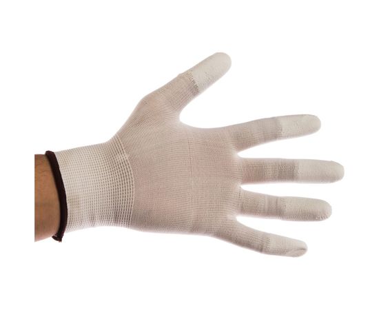 Нейлоновые перчатки с полиуретановым покрытием кончиков пальцев ULTIMA белые ULT620F/L 