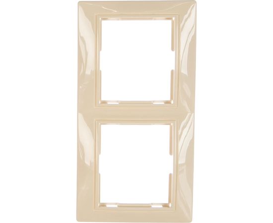 Горизонтальная 2-х местная рамка UNIVersal Севиль слоновая кость ivory Б-С0044 