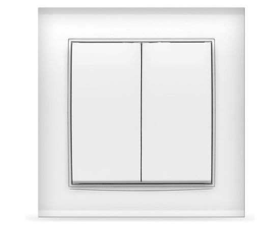 Двухклавишный выключатель, белый UNIVersal Бриллиант 7947403 