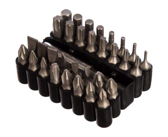 Биты Cr-V, с магнитным адаптером, в ударопрочном держателе, 33 предмета STAYER 26085-H33 