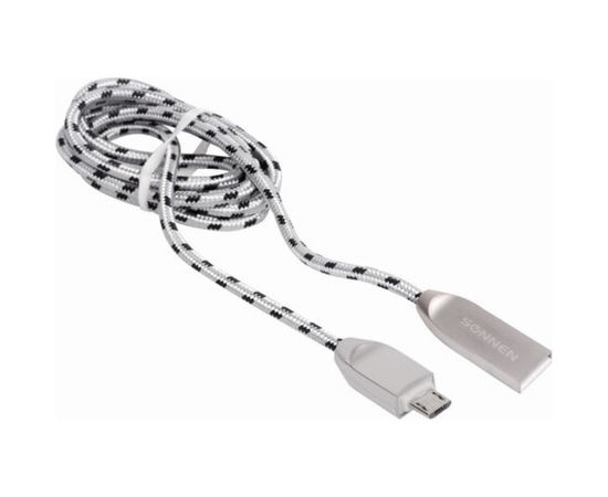 Кабель SONNEN USB 2.0-micro USB 1м Premium медь передача данных и быстрая зарядка 513125 