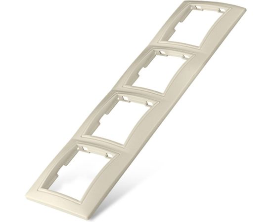 Горизонтальная 4-х местная рамка UNIVersal Севиль слоновая кость ivory Б-С0046 