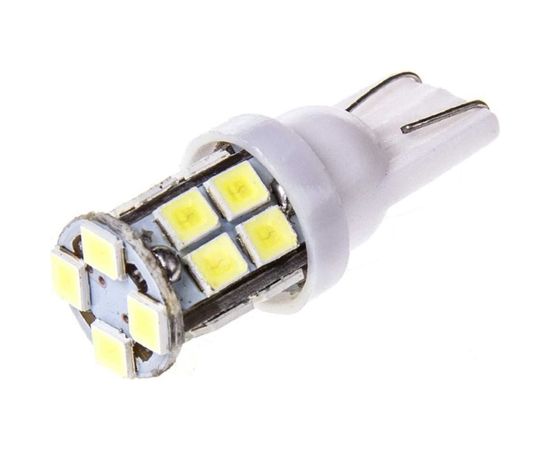 Автолампа диод T10 W5W 20 SMD диодов без цоколя 1-контурная белая габариты SKYWAY S08201110 