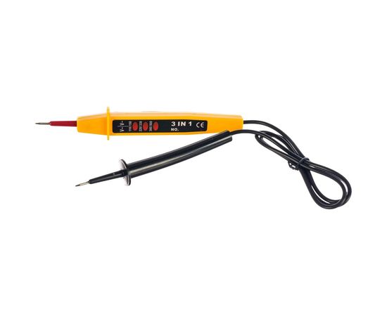 Тестер STEKKER ступенчатой индикации напряжения контактный двухполюсной 500V желтый TST500-2 32863 