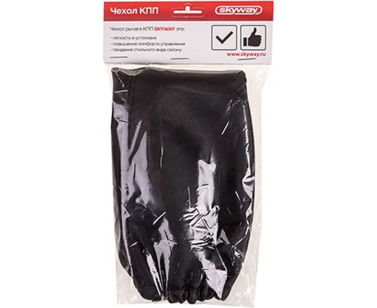 Чехол рычага КПП SKYWAY ВАЗ 2101-07 экокожа, черный S06201011 – изображение 2