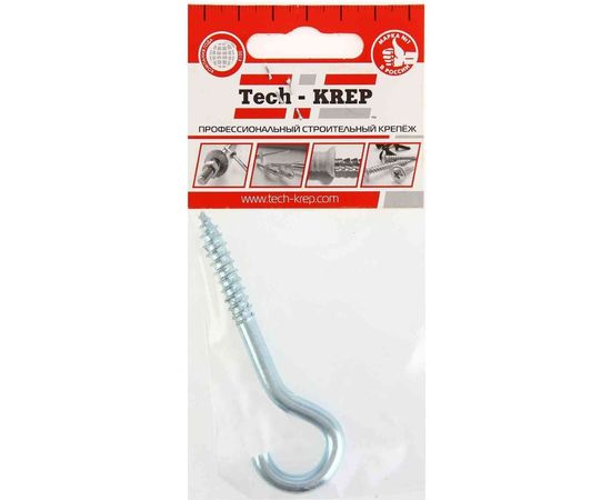 Шуруп с полукольцом Tech-Krep 6,0х80 1 шт - пакет 103890 – изображение 2