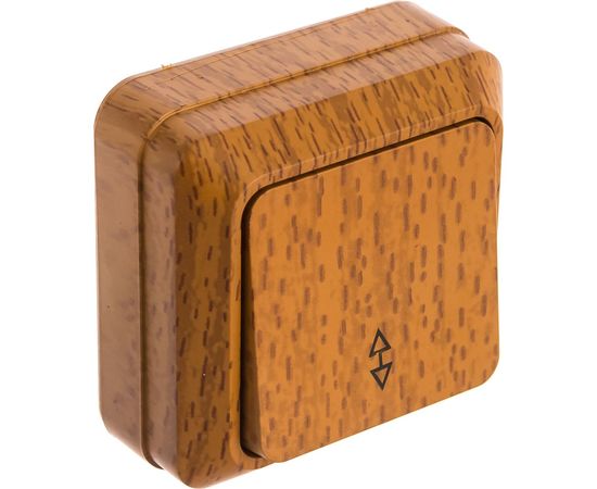 Выключатель UNIVersal Олимп 1 клавиша, проходной, бук 7946697 – изображение 4