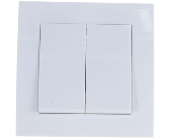Двухклавишный выключатель, белый UNIVersal Бриллиант 7947403 – изображение 5