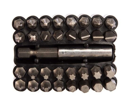 Биты Cr-V, с магнитным адаптером, в ударопрочном держателе, 33 предмета STAYER 26085-H33 – изображение 2