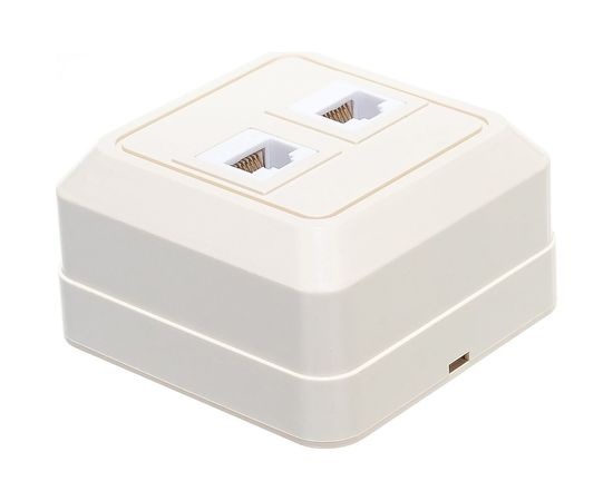 Компьютерная розетка UNIVersal Олимп 2-ая слоновая кость ivory 1074 – изображение 4