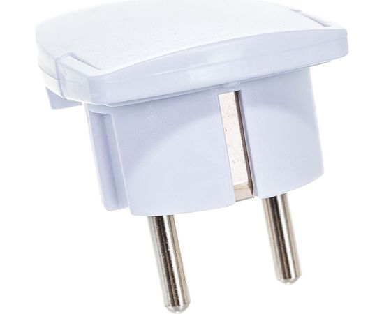 Угловая вилка STEKKER плоская с кольцом, с заземлением, 250В,16A, IP20, белая, PPG16-45-202 39039 – изображение 3