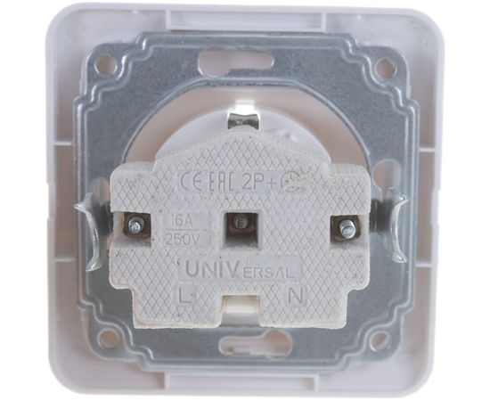 Розетка UNIVersal Валери с/з з/ш белая В0028х – изображение 3