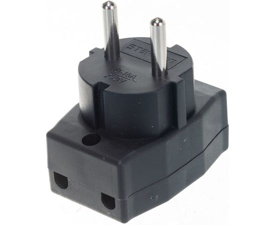 Сетевой 3-местный компактный разветвитель STEKKER без заземления, ADP10-16-20, черный 39295 – изображение 4