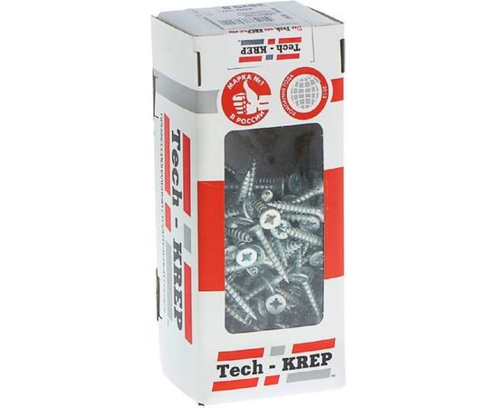 Универсальный саморез Tech-Krep 30х5,0 мм 200 шт оцинкованный, коробка с окном 102197 – изображение 2