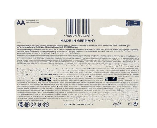Батарейки Varta ENERGY AA 4106229491 – изображение 3