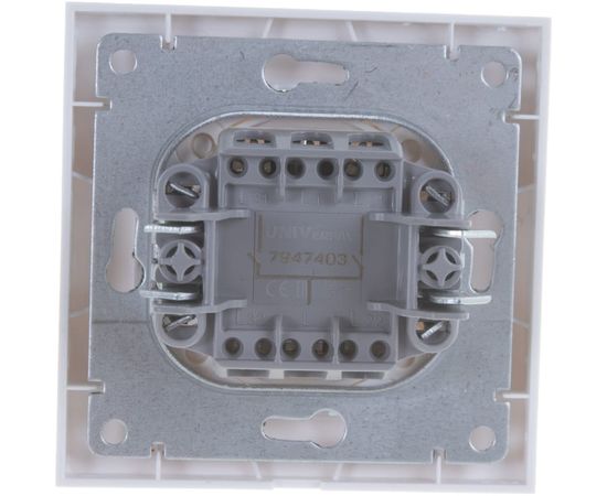 Двухклавишный выключатель, белый UNIVersal Бриллиант 7947403 – изображение 4