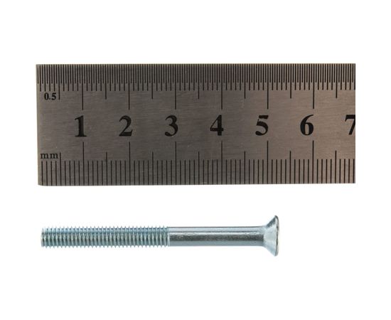 Винт DIN 965 с потайной головкой, оцинкованный М5х50, 50шт - коробка Tech-Krep 105240 – изображение 3