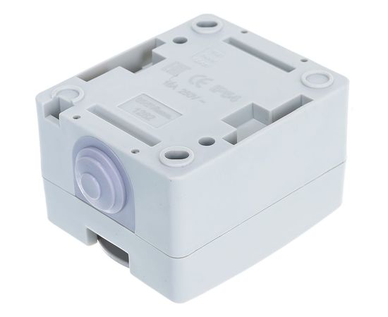 Розетка UNIVersal Аллегро с/з, з/ш, с крышкой IP54, серая 1282 – изображение 3