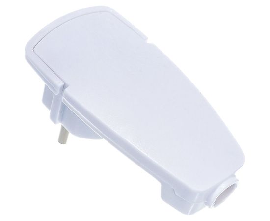 Угловая вилка STEKKER плоская с кольцом, с заземлением, 250В,16A, IP20, белая, PPG16-45-202 39039 – изображение 4