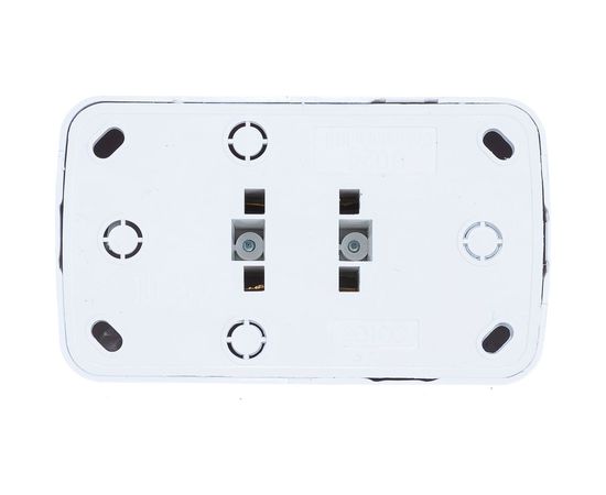 Двойная розетка без заземления, белая UNIVersal Электра 0024 – изображение 2