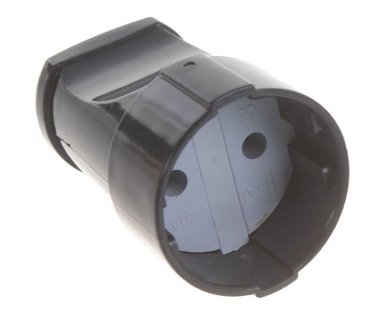 Штепсельное гнездо б/з, черное 10А 250В UNIVersal А0115 – изображение 2