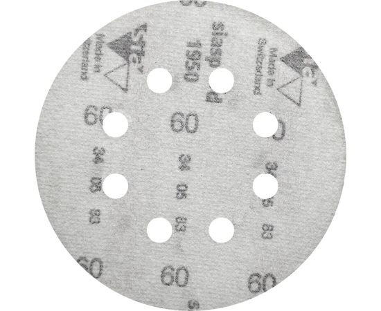 Круг шлифовальный на липучке siaspeed 1950 (50 шт; 125 мм; 8 отверстий; P60) sia Abrasives ss50-125-8-060 – изображение 4