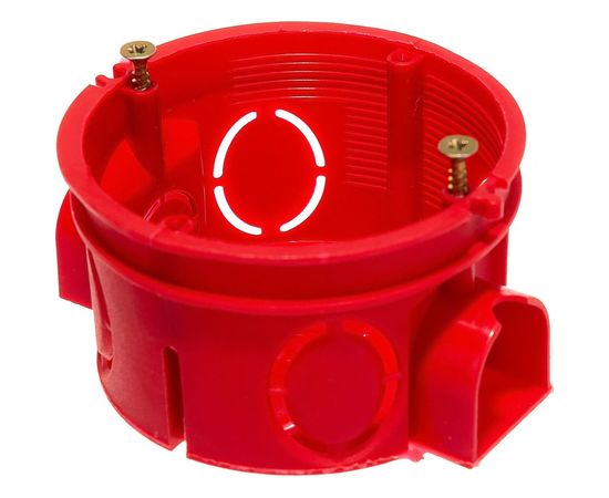 Подрозетник с кабель-каналом для сплошных стен STEKKER красный, EBX20-01-1 A3A647-003 39293 – изображение 3