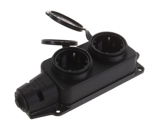 Однофазная 2-х местная колодка с заглушками, каучук UNIVersal 1027 – изображение 5