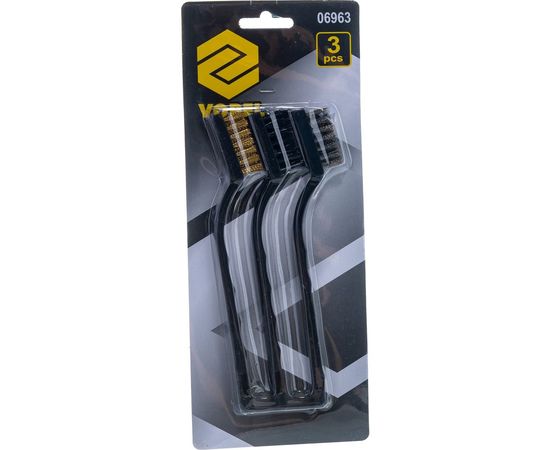 Набор металлических щеток VOREL 170мм, медная, стальная, нейлоновая 06963 – изображение 5