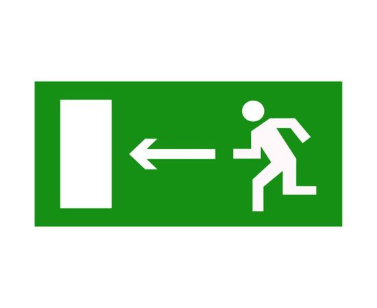 Знак безопасности БЕЛЫЙ СВЕТ BL-3015B.E04 Направление к эвакуационному выходу налево a14582 