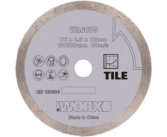 Алмазный пильный диск 76х1.6х10 мм WORX WA6075 