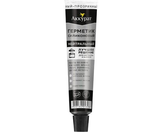 Герметик Аккурат Нейтральный 80 мл прозрач. v046288 