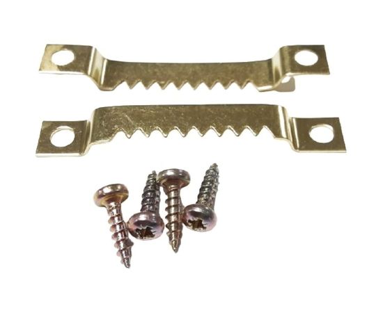 Зубчатый зацеп для рамки ЕВРОПАРТНЕР крепление шурупами, большой 55мм, латунир.сталь 2 шт. 16 0343 1 