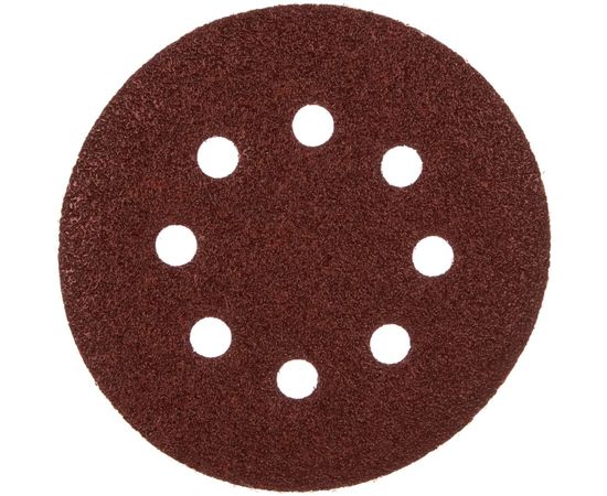 Круг шлифовальный СТАНДАРТ (5 шт; 125 мм; 8 отв; Р60) Зубр 35350-125-060 