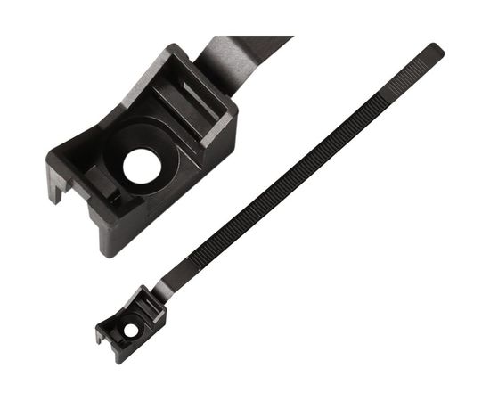 Ремешок-опора для труб и кабеля ЕВРОПАРТНЕР PRNT 16-32 черный, с шурупом и дюбелем, 30 шт. 3002 D 