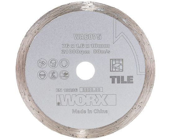 Алмазный пильный диск 76х1.6х10 мм WORX WA6075 – изображение 2
