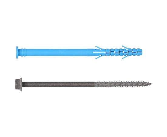 Фасадный дюбель ЕВРОПАРТНЕР ДФ Б 10x160 мм, шуруп ШГ, покрытие ТДЦ 4шт A1 0023 5 – изображение 2