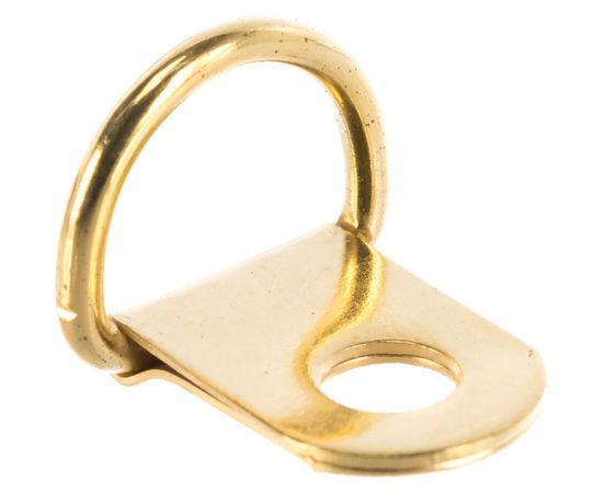 Петля-подвес ЕВРОПАРТНЕР D-кольцо для картины, фоторамки, латунированная сталь 4 шт. 16 0323 1 – изображение 2